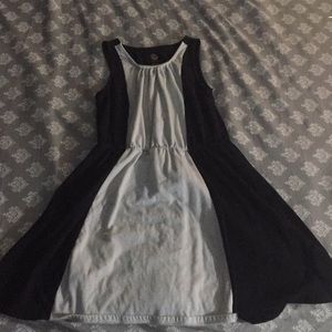 A girls black and white dress